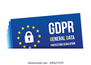 GDPR - General Data Protection Regulation. Vector illustration.