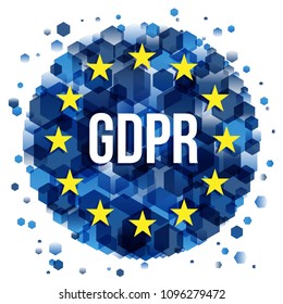 GDPR - General Data Protection Regulation. Vector illustration.