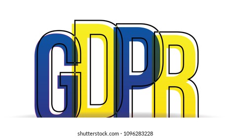 GDPR - General Data Protection Regulation. Vector illustration.