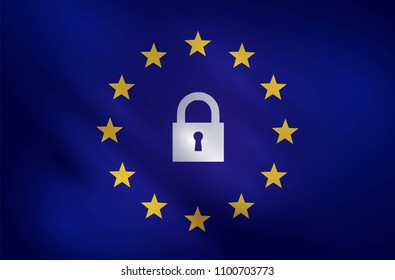 GDPR - General Data Protection Regulation vector illustration symbol