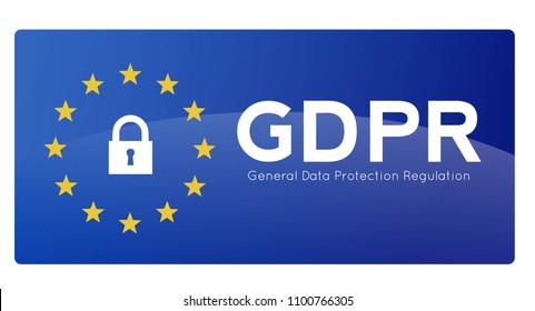 GDPR - General Data Protection Regulation vector illustration symbol