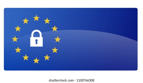 GDPR - General Data Protection Regulation vector illustration symbol