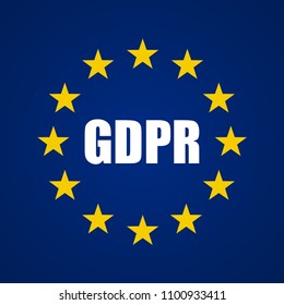 GDPR - General Data Protection Regulation Background. Vector Illustration EPS10