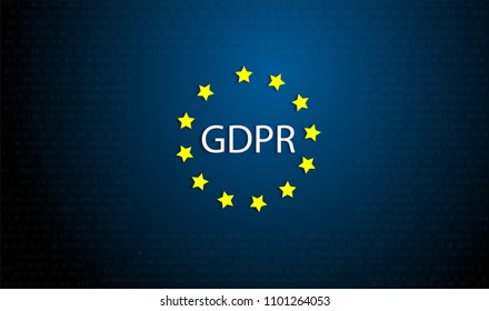 GDPR - General Data Protection Regulation. Vector illustration