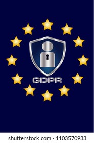 GDPR - General Data Protection Regulation. Vector illustration EPS10