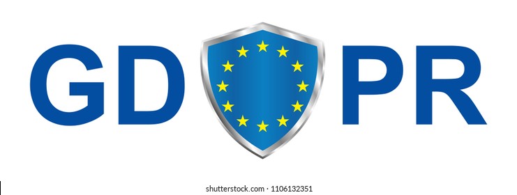 Gdpr general data protection regulation. Eu safeguard regulations and data encryption vector concept background . 