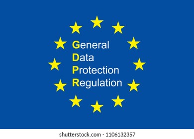 Gdpr general data protection regulation. Eu safeguard regulations and data encryption vector concept background . 