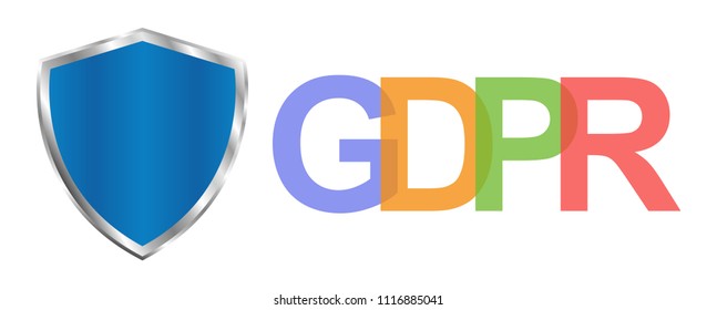 Gdpr general data protection regulation. Eu safeguard regulations and data encryption vector concept background . 