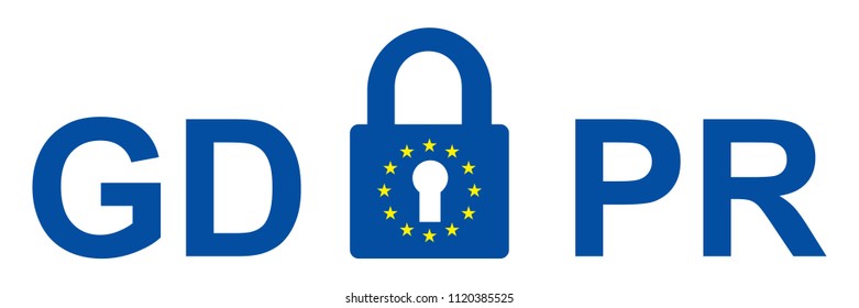 Gdpr general data protection regulation. Eu safeguard regulations and data encryption vector concept background . 