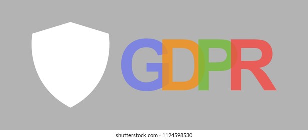 Gdpr general data protection regulation. Eu safeguard regulations and data encryption vector concept background . 