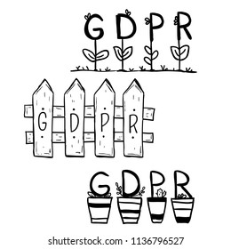 GDPR General Data Protection Regulation Internet Technology Security Doodle