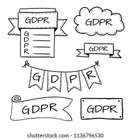 GDPR General Data Protection Regulation Internet Technology Security Doodle