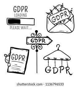 GDPR General Data Protection Regulation Internet Technology Security Doodle