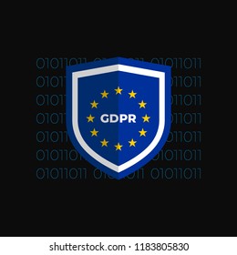 GDPR (General Data Protection Regulation) logo. vector design