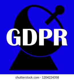 GDPR - General Data Protection Regulation. Security technology background. Vector illustration