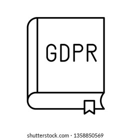 GDPR General Data Protection Regulation vector icon, line style