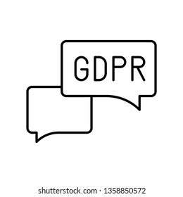 GDPR General Data Protection Regulation vector icon, line style