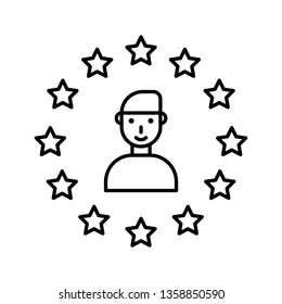 GDPR General Data Protection Regulation vector icon, line style
