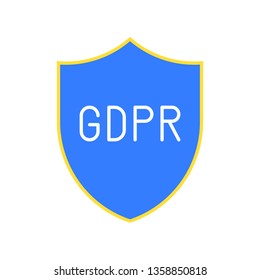 GDPR General Data Protection Regulation vector icon, flat style
