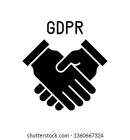 GDPR General Data Protection Regulation vector icon, solid style