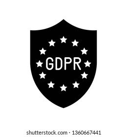GDPR General Data Protection Regulation vector icon, solid style