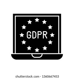 GDPR General Data Protection Regulation vector icon, solid style