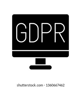 GDPR General Data Protection Regulation vector icon, solid style