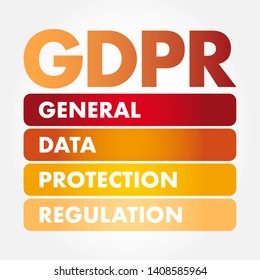 GDPR General Data Protection Regulation - is a regulation in EU law on data protection and privacy, acronym text concept background