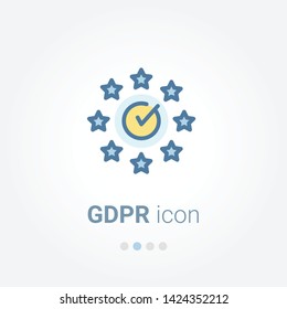 GDPR (General Data Protection Regulation) vector icon