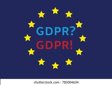 GDPR - General Data Protection Regulation, word abbreviation