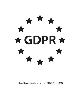 GDPR General Data Protection Regulation, vector illustration