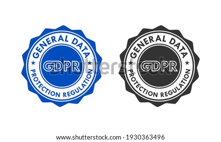 GDPR - General data protection regulation logo template illustration