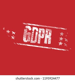 GDPR grunge stamp