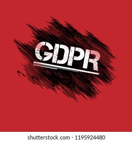 GDPR grunge stamp