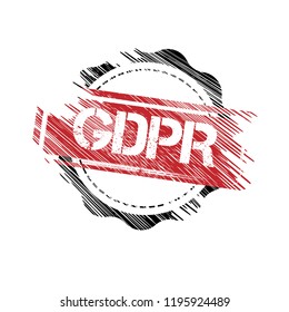 GDPR grunge stamp