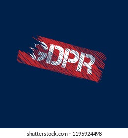 GDPR grunge stamp