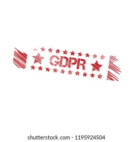 GDPR grunge stamp