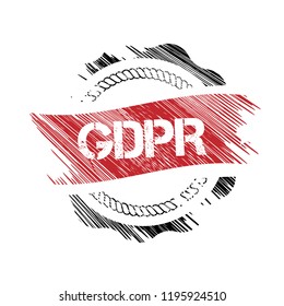 GDPR grunge stamp