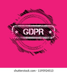 GDPR grunge stamp