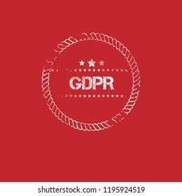 GDPR grunge stamp
