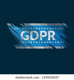 GDPR grunge stamp