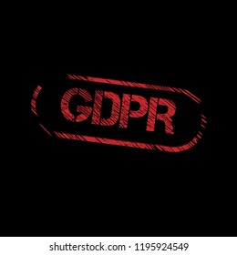 GDPR grunge stamp