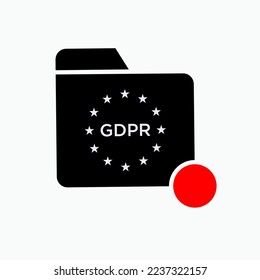 GDPR Icon. General Data Protection Regulation.