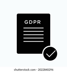 GDPR Icon. Public Data Protection Symbol  - Vector.