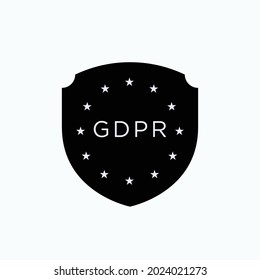 GDPR Icon. Public Data Protection Symbol  - Vector.