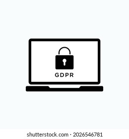 GDPR-Symbol. Öffentliches Datenschutzsymbol - Vektorgrafik.