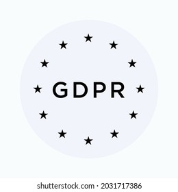GDPR Icon. Public Data Protection Symbol  - Vector.