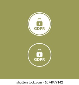 GDPR icon. Vector illustration