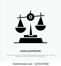 Gdpr, Justice, Law, Balance solid Glyph Icon vector