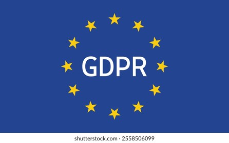 GDPR logo template. General data protection regulation. GDPR logo icon.